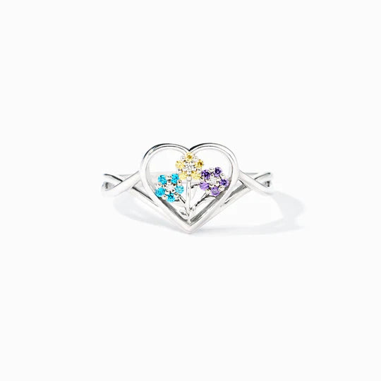 Flower Heart Ring