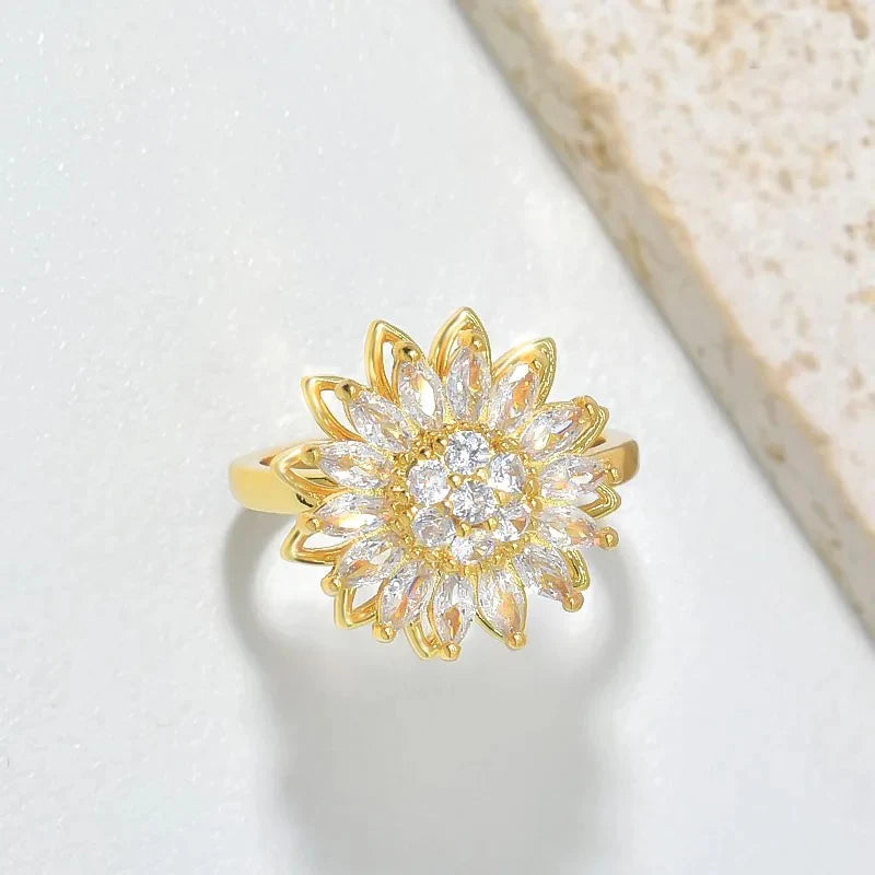 Sunflower Spinning Ring